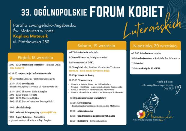 33.Ogólnopolsie Forum Kobiet Luterańskich